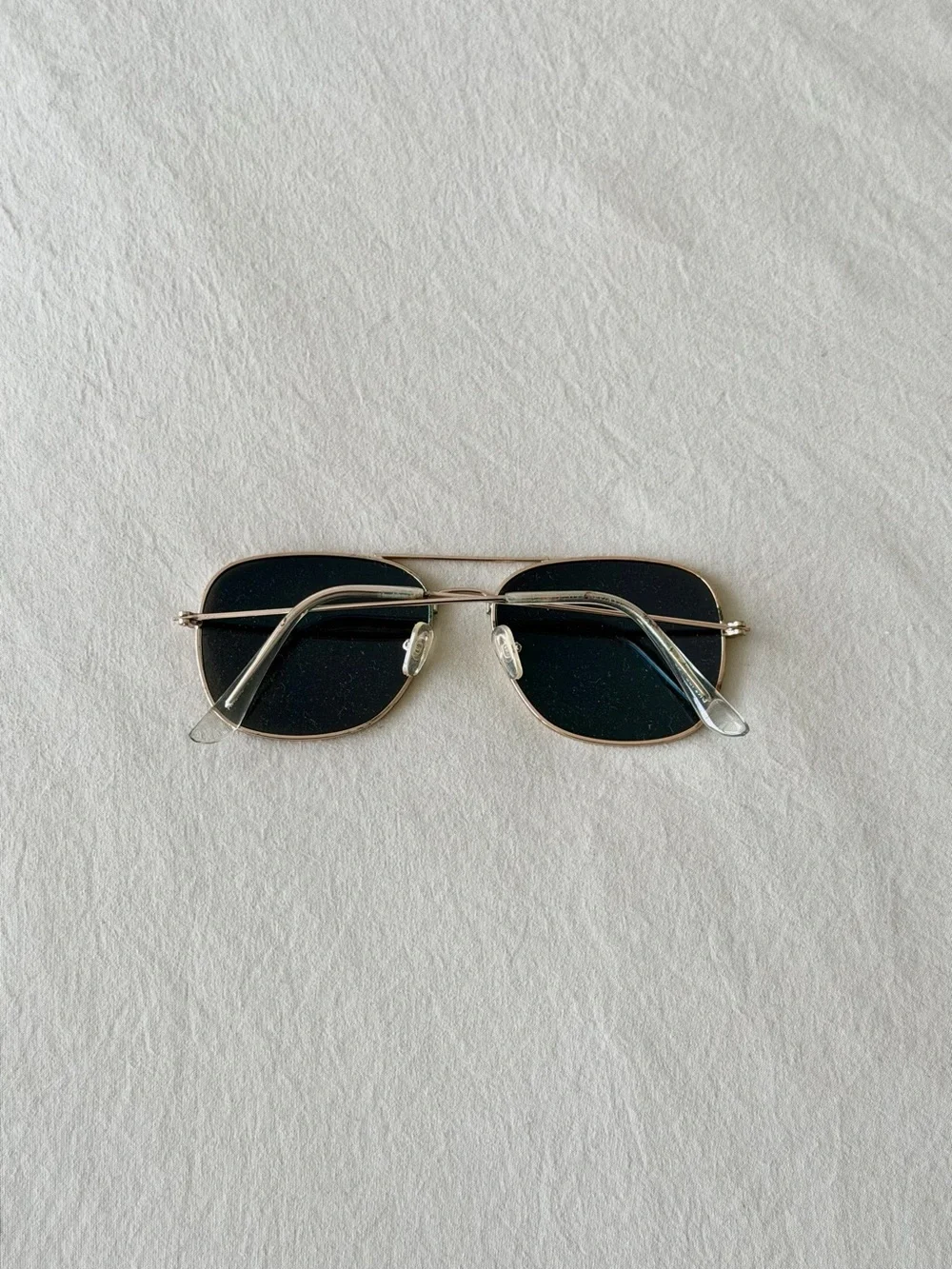 Blue Lens Gold Frame Sunglasses